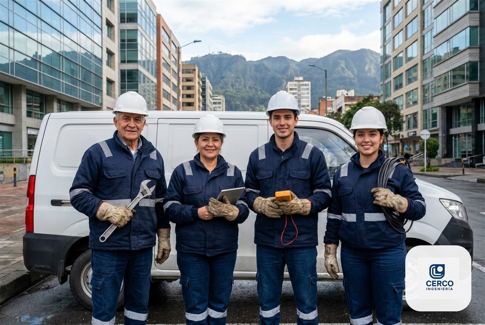 Equipo técnico de Cerco Ingeniería en Bogotá